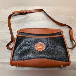 Dooney & Bourke Black and Brown Leather with Straps